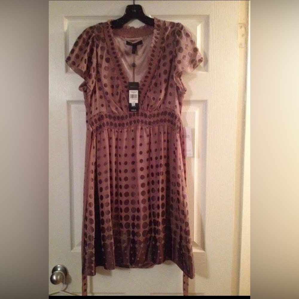 BCBG woven silk dress NWT size medium